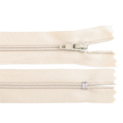Nylon zipper no 3, length 18 cm autolock - Sea shell (1 Piece)