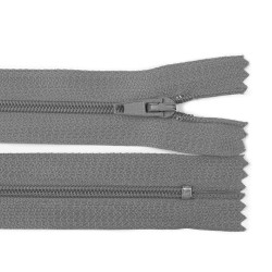 Nylon zipper no 3, length 18 cm autolock - Grey (1 Piece)