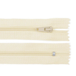 Nylon zipper no 3, length 20 cm autolock - Cream lightest (1 Piece)