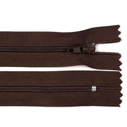 Nylon zipper no 3, length 20 cm autolock - Chocolate (1 Piece)