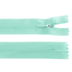 Invisible nylon zipper no 3, length 50 cm, dederon - Azure blue (1 Piece)