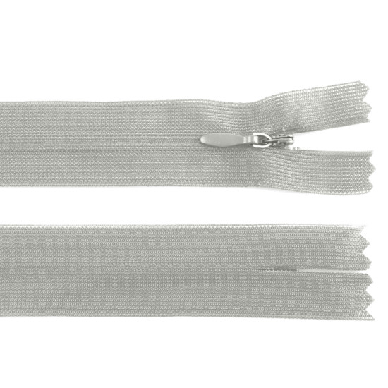 Invisible nylon zipper no 3, length 50 cm, dederon - Azure blue (1 Piece) Invisible nylon zipper no 3, length 50 cm, dederon - Azure blue (1 Piece)