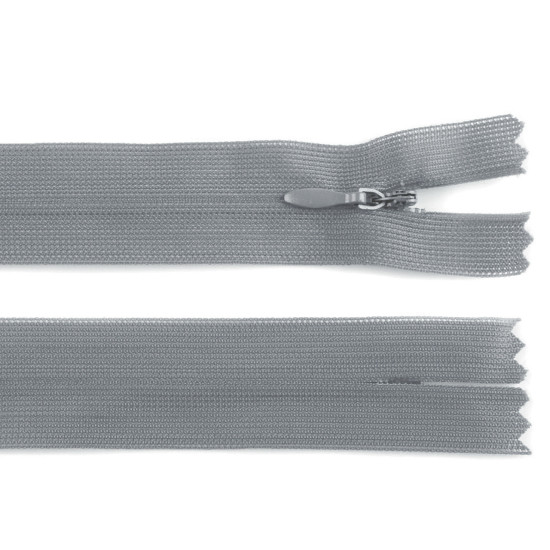 Invisible nylon zipper no 3, length 50 cm, dederon - Azure blue (1 Piece) Invisible nylon zipper no 3, length 50 cm, dederon - Azure blue (1 Piece)