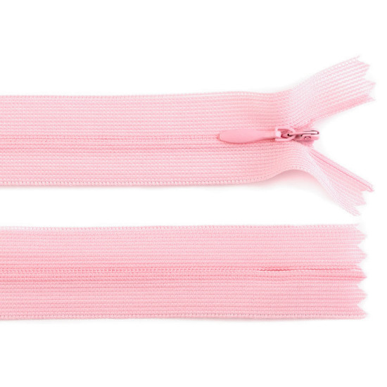 Invisible nylon zipper no 3, length 50 cm, dederon - Azure blue (1 Piece) Invisible nylon zipper no 3, length 50 cm, dederon - Azure blue (1 Piece)