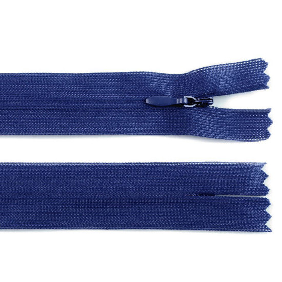 Invisible nylon zipper no 3, length 50 cm, dederon - Azure blue (1 Piece) Invisible nylon zipper no 3, length 50 cm, dederon - Azure blue (1 Piece)