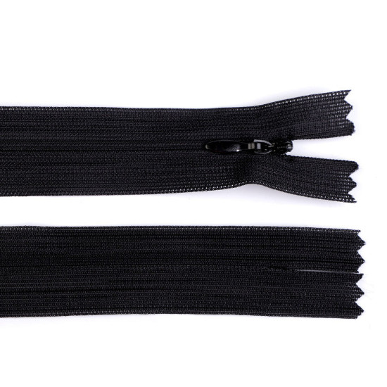 Invisible nylon zipper no 3, length 50 cm, dederon - Azure blue (1 Piece) Invisible nylon zipper no 3, length 50 cm, dederon - Azure blue (1 Piece)