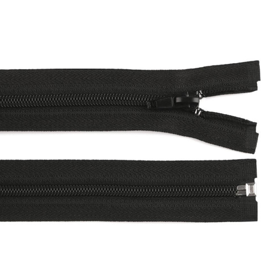 Nylon / coil zipper no 5, length 125 cm, 150 cm - Black (1 Piece) Nylon / coil zipper no 5, length 125 cm, 150 cm - Black (1 Piece)