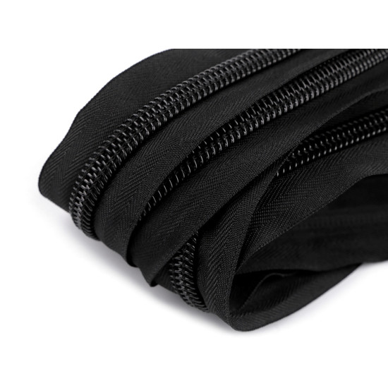 Nylon tent zipper no 10, with double sided slider, length 195 cm - Black (1 Piece) Nylon tent zipper no 10, with double sided slider, length 195 cm - Black (1 Piece)