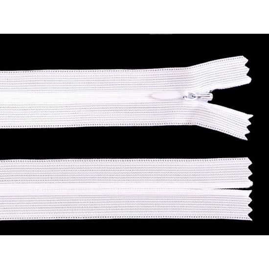 Zamek spiralny kryty no 3 długość 30 cm dederon - Czerwony (1 Sztuka)