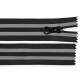 Waterproof nylon zipper no 7, length 18 cm, 20 cm, reflective - Black (1 Piece) Waterproof nylon zipper no 7, length 18 cm, 20 cm, reflective - Black (1 Piece)