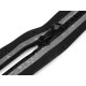 Waterproof nylon zipper no 7, length 18 cm, 20 cm, reflective - Black (1 Piece) Waterproof nylon zipper no 7, length 18 cm, 20 cm, reflective - Black (1 Piece)