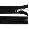 Fermeture éclair en nylon pour tente, largeur no 10, avec glissière double face, longueur 200 cm - Noir (1 Pièce)