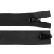 Nylon waterproof zipper no 5 length 80 cm, matte 2 sliders / two-way - Black (1 Piece)