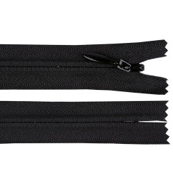 Zamek spiralny kryty ykk no 3 długość 50 cm - Czarny (1 Sztuka)
