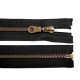Old brass zipper no 5, lenght 60 cm jacket - Chocolate (1 Piece) Old brass zipper no 5, lenght 60 cm jacket - Chocolate (1 Piece)
