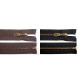 Old brass zipper no 5, lenght 60 cm jacket - Chocolate (1 Piece) Old brass zipper no 5, lenght 60 cm jacket - Chocolate (1 Piece)
