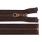 Fermeture éclair en laiton n<sup>o</sup> 5, longueur 75 cm, pour veste - Chocolat (1 Pièce)