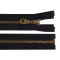Fermeture éclair en laiton n<sup>o</sup> 5, longueur 75 cm, pour veste - Noir (1 Pièce)