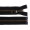 Antique brass zipper ykk no 5, length 70 cm, jacket - Black (1 Piece)