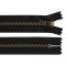 Altmessing-reißverschluss nr. 5, länge 18 cm, für jeans, ykk - Schwarz (1 Stück)