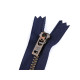 Metal zipper ykk no 5 length 18 cm old brass (jeans) - Black (1 Piece) Metal zipper ykk no 5 length 18 cm old brass (jeans) - Black (1 Piece)