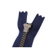 Metal zipper ykk no 5 length 18 cm old brass (jeans) - Black (1 Piece) Metal zipper ykk no 5 length 18 cm old brass (jeans) - Black (1 Piece)