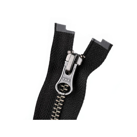 Zip kovový ykk no 5 dělitelný 2 jezdce / dvoucestný 70 cm na kožené bundy - Černá (25 Kusy) Zip kovový ykk no 5 dělitelný 2 jezdce / dvoucestný 70 cm na kožené bundy - Černá (25 Kusy)