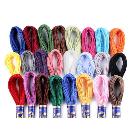 Cotton embroidery thread mouline niťárna - Fiery red (24 Pieces) Cotton embroidery thread mouline niťárna - Fiery red (24 Pieces)