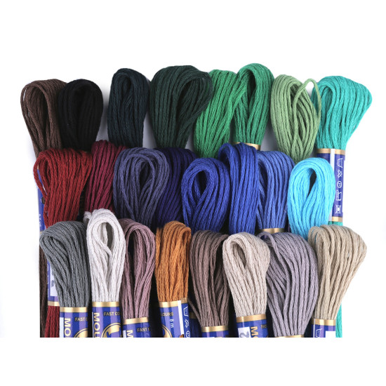 Cotton embroidery thread mouline niťárna - Fiery red (24 Pieces) Cotton embroidery thread mouline niťárna - Fiery red (24 Pieces)