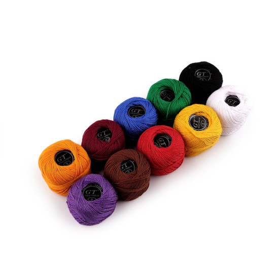 Filato di cotone, 8 g - Mix (10 Pezzi) Filato di cotone, 8 g - Mix (10 Pezzi)
