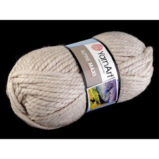 Pletací příze alpine maxi 250 g - Hnědá (1 Kus)