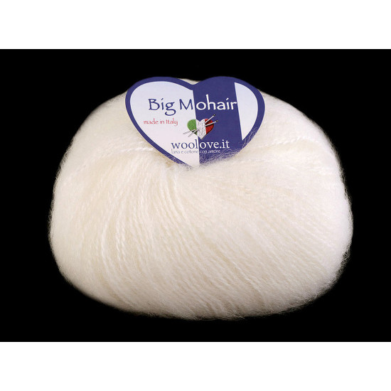 Fil à tricoter big mohair, 25 g - Lait blanc (10 Pièces) Fil à tricoter big mohair, 25 g - Lait blanc (10 Pièces)