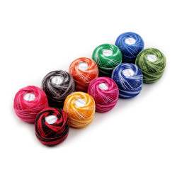 Bavlnená priadza ombré 10 g - Mix (10 Kusy)
