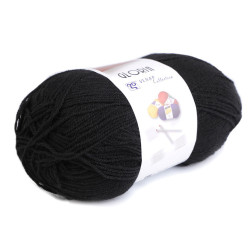 Pletací příze gloria 50 g - Černá (1 Kus)