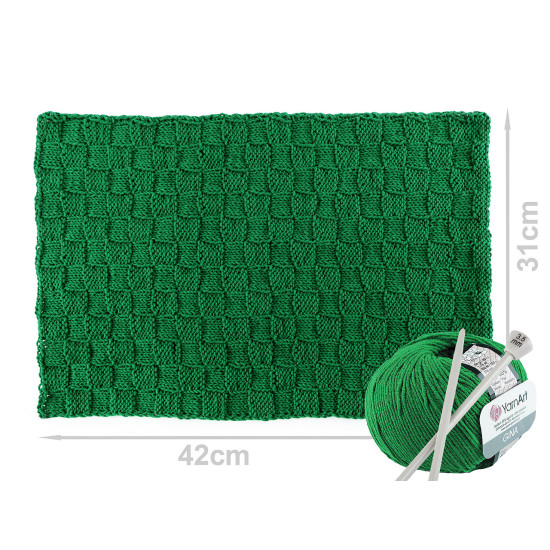 Knitting yarn gina / jeans 50 g - Green fir (1 Piece) Knitting yarn gina / jeans 50 g - Green fir (1 Piece)