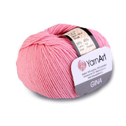 Knitting yarn gina / jeans 50 g - Light pink (1 Piece)