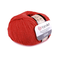 Knitting yarn gina / jeans 50 g - Light red (1 Piece)