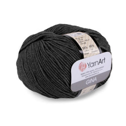 Knitting yarn gina / jeans 50 g - Dark grey (1 Piece)