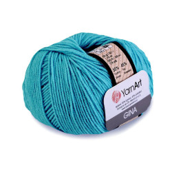 Knitting yarn gina / jeans 50 g - Turquoise (1 Piece)