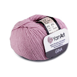 Knitting yarn gina / jeans 50 g - Vintage pink (1 Piece)