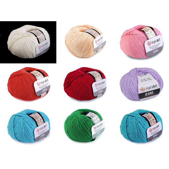 Knitting yarn gina / jeans 50 g - Green fir (1 Piece) Knitting yarn gina / jeans 50 g - Green fir (1 Piece)