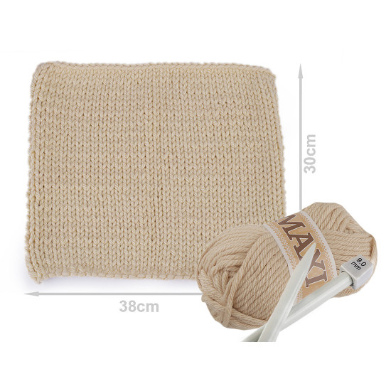 Knitting yarn jumbo maxi 100 g - Lightbeige (5 Pieces) Knitting yarn jumbo maxi 100 g - Lightbeige (5 Pieces)