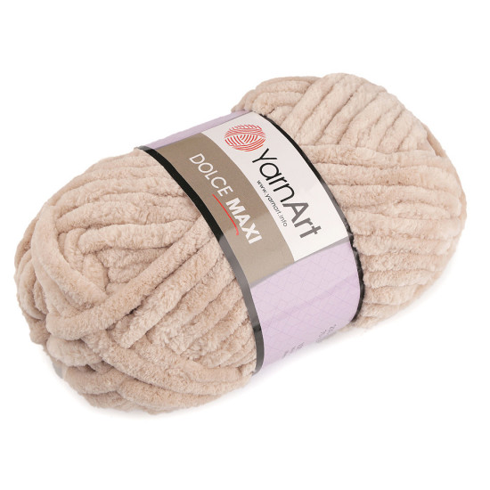 Chenille knitting yarn dolce maxi 200 g - Cream lightest (4 Pieces) Chenille knitting yarn dolce maxi 200 g - Cream lightest (4 Pieces)