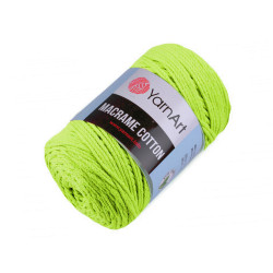 Knitting yarn macrame cotton 250 g - Green yellow (1 Piece)