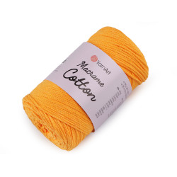 Włóczka macrame cotton 250 g - Pomarańczowo-żółty (1 Sztuka)