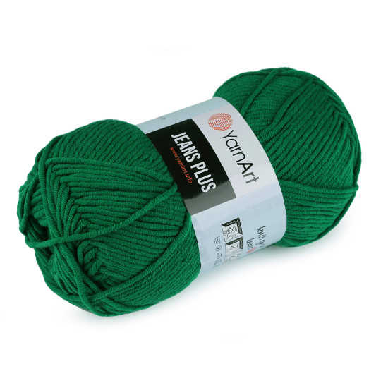Hilo de tricotar yarn gina / jeans plus 100 g - Verde lima (1 Pieza) Hilo de tricotar yarn gina / jeans plus 100 g - Verde lima (1 Pieza)