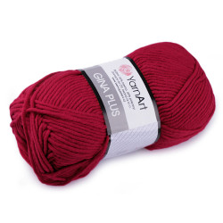 Hilo de tricotar yarn gina / jeans plus 100 g - Burdeos (1 Pieza)