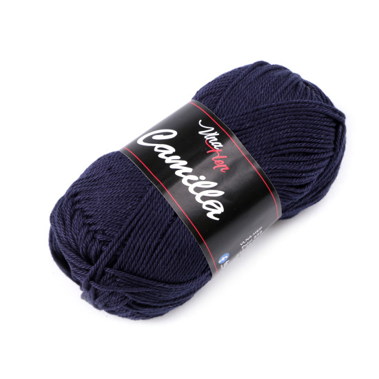 Bavlnená pletacia priadza camilla 50 g - Modrá tmavá (10 Kusy) Bavlnená pletacia priadza camilla 50 g - Modrá tmavá (10 Kusy)