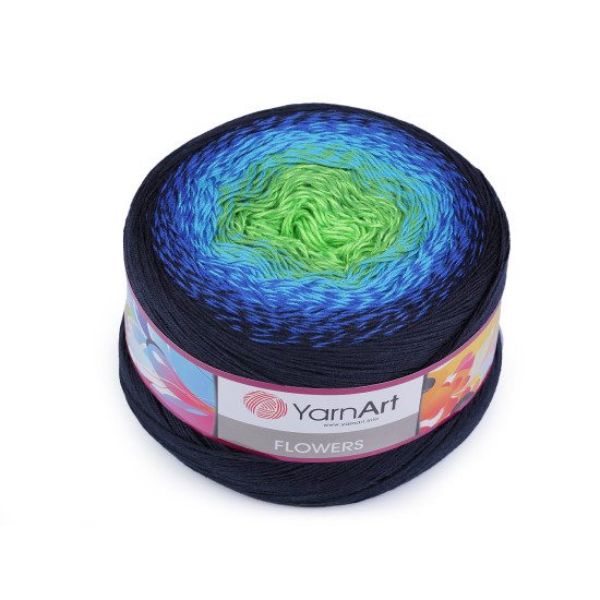 Knitting yarn flowers 250 g - Turquoise (2 Pieces) Knitting yarn flowers 250 g - Turquoise (2 Pieces)