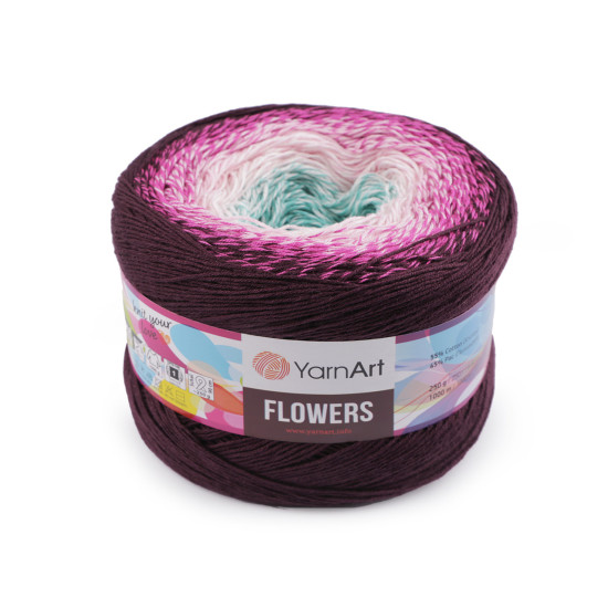 Knitting yarn flowers 250 g - Turquoise (2 Pieces) Knitting yarn flowers 250 g - Turquoise (2 Pieces)